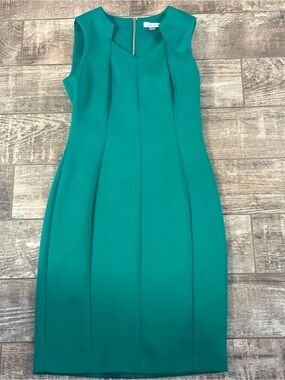Calvin Klein Kelly Green Midi Sheath Dress